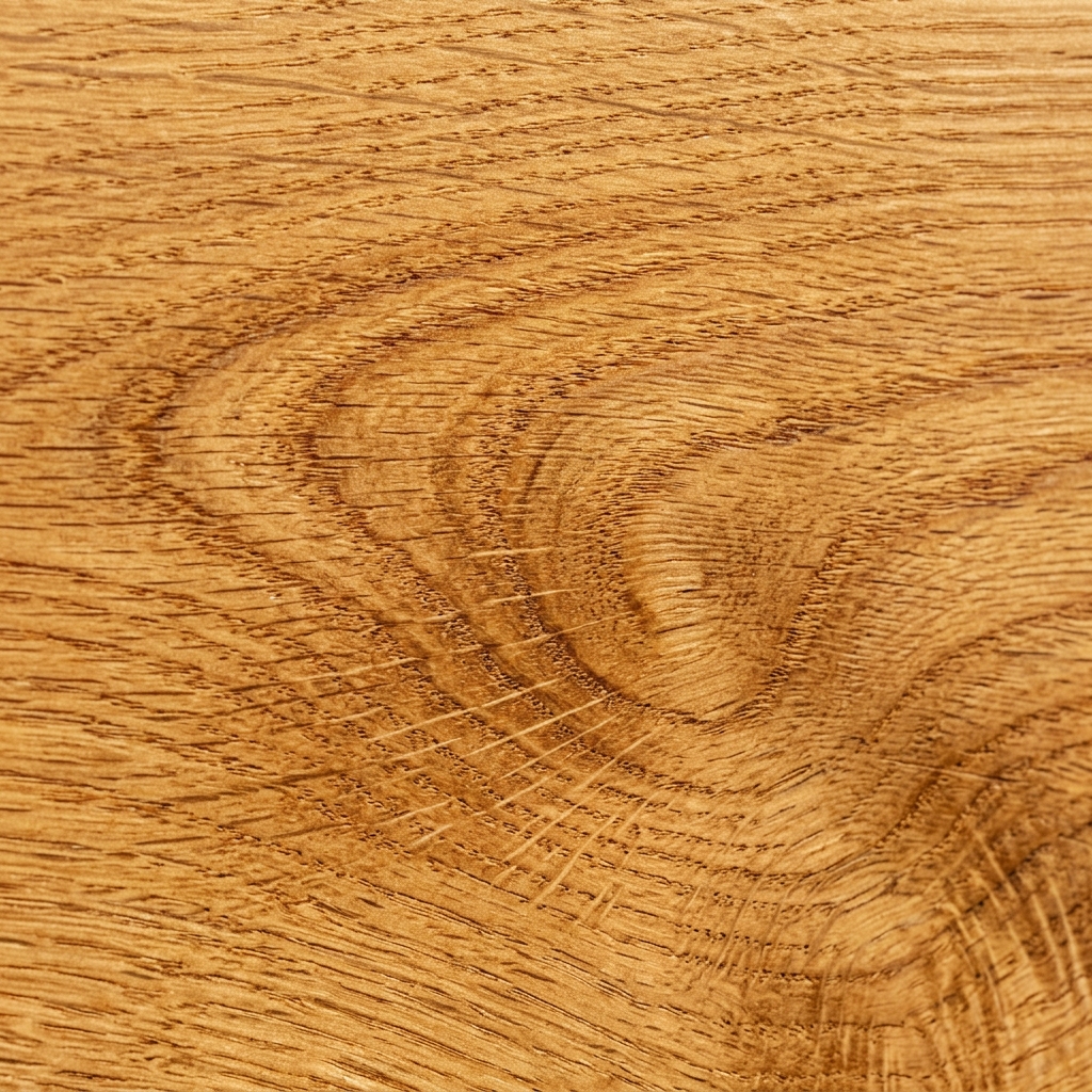 Close-up of white oak cathedral grain pattern